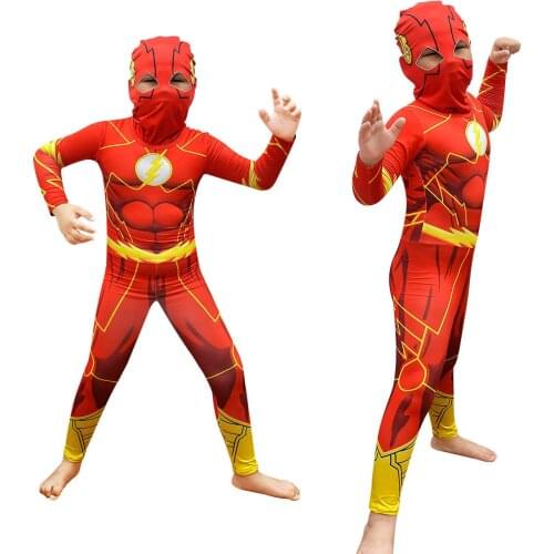 Dinosaur Powers Team Superhero Costume for Boys Girls Muscle Jumpsuit Halloween Costumes Cosplay Anime Kids Dress Up