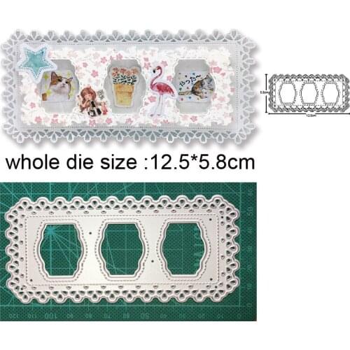 Lace Photo Frame New 2021 Metal Cutting Dies for DIY Scrapbooking Paper and Card Making Decorative Embossing Dies Craft dies