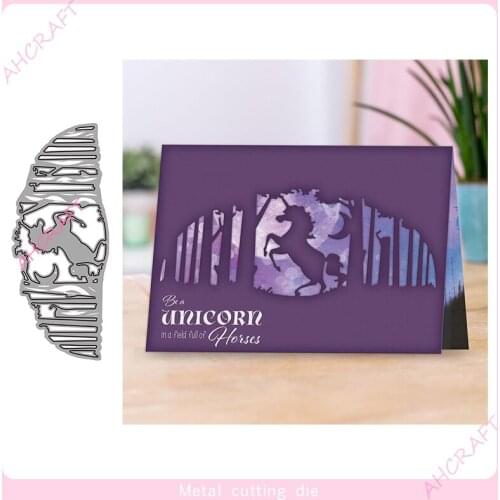 Unicorn Lace Metal Cutting Dies for DIY Scrapbooking Photo Album Decorative Embossing Paper Card Crafts Die 2021
