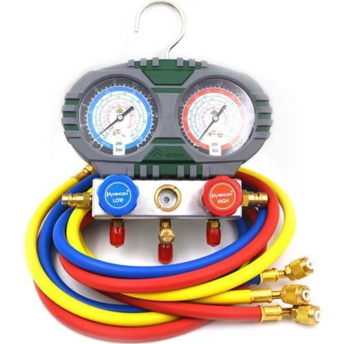 R22 R134a R404A R407c Manifold Gauge Set With Hose For Household Automobile A/C Air Conditioning Tool HVAC