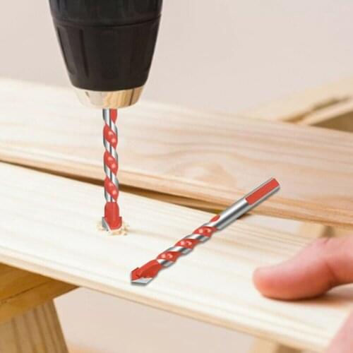 Carbide Triangle Drill Bit Set Woodworking Tools Durable Ceramic Glass Punching Hole Working Tool Drill Bit 6/8/10/12MM