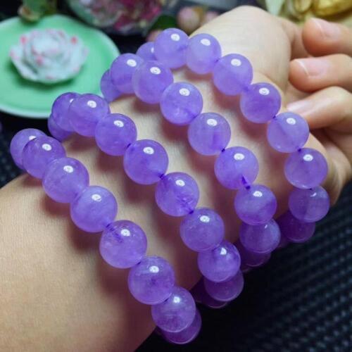 Natural Material Amethyst Energy Stone Purple Crystal Bracelet Women Round Bead Bangle Quartz Jewelry Love Gift Drop Shipping