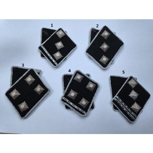 WWII WW2 GERMAN WAFFEN OBERSTURMBANNFUHRER OFFICER COLLAR TABS PAIR