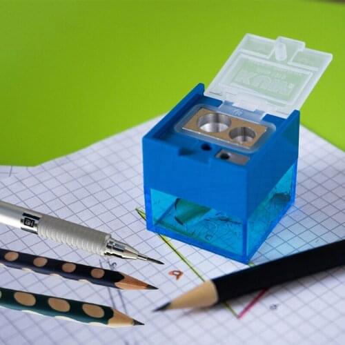 1pc Germany KUM CUB3 Bioplastic Three-hole Multifunctional Pencil Sharpener Blue Ocean for 8/11mm Pencil 3.2mm Mechanical Pencil