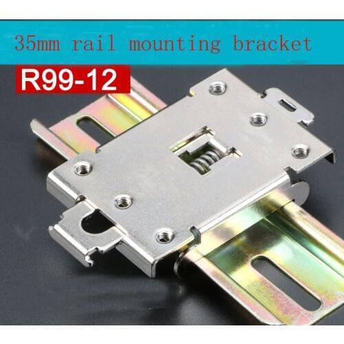 Single-phase solid state relay cooling base 35mm DIN rail mounting bracket iron plated nickel buckle