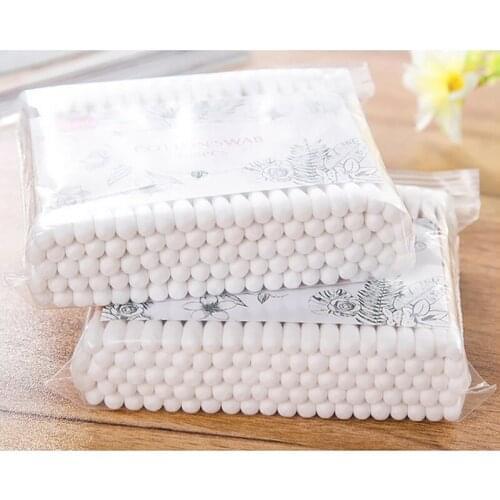 Double-head Disposable Cotton Swabs Lint-free Micro Brush Makeup Cleaning Cotton Swab Eyelash Extension Glue Removal Tool