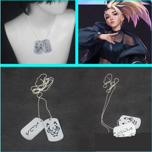 KDA K/DA Akali Cosplay Necklace Costume Accessories Cosplay Props Woman Jewelry Fans Gifts