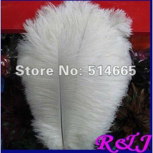 EMS Free shipping Cheap ostrich feather 100pcs 18-20 inches 45-50cm white Ostrich plumage ostrich plume