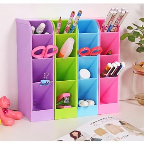 4 Cells Plastic Organizer Storage Box Jewelry Organizer Office Storage Drawer Desk Makeup Case Plastic Makeup Brush Box #828