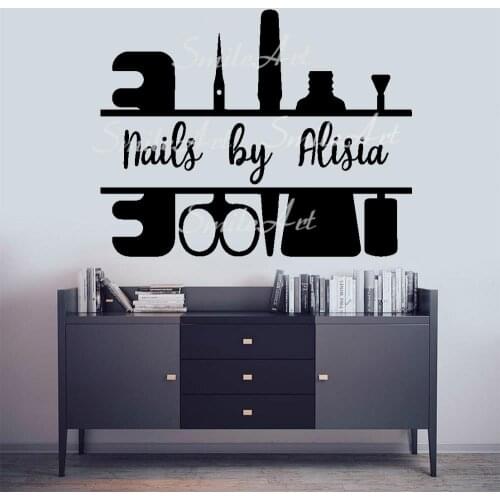 Cartoon Custom Name Beauty Salon Self Adhesive Vinyl Wallpaper Decor Living Room Bedroom Removable Waterproof Wall Art Decal