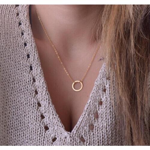 Timlee N145 Free shipping metal Round Circle Short Necklaces Wholesale HY