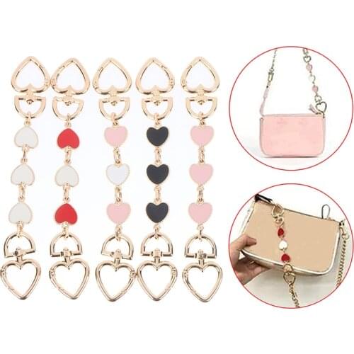 1PCS Heart Shaped Replacement Chain Strap Extender For Purse Clutch Handbag Extension