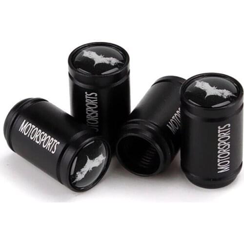 Universal Black Valve Caps Car Wheel Tire Tyre Cover Bat Styling Stem Dustproof Automobiles Motorcycle Truck Moto Bike Valve Cap