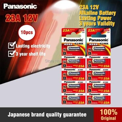 10PCS/LOT 100% Genuine Panasonic LRV08L-1B5C 12V A23 23A Alkaline battery/alarm batteries