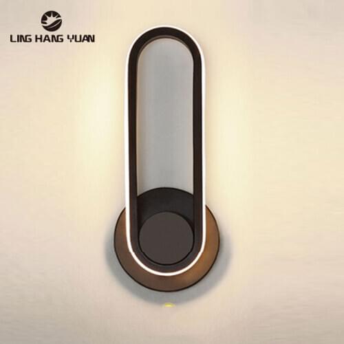 12w Led Wall Light Aluminum alloy Modern Wall Lamp for Bedroom Living orom Bedside light Source Wall Led Black White Gold body