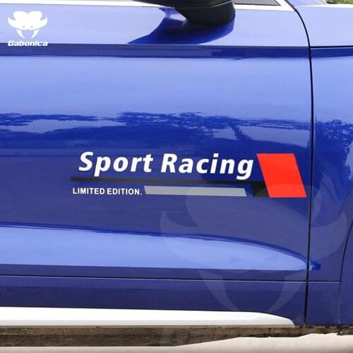 2Pcs Sport Racing Car Styling Sticker Car Body Sticker Accessories For Audi Sline RS Quattro A1 A3 A4 A5 A6 A7 A8 Q2 Q3 Q5 Q7 TT