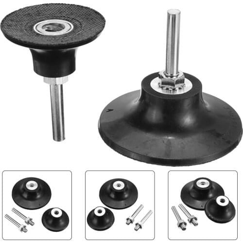 2PCS Sanding Disc Holder 1/4 inch Shank 2" & 3" Roloc Roll & Lock Rotary Sanding Disc Pad Holder Tools Black Rubber + Steel