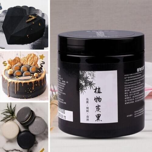 60g Edible Black Bamboo Charcoal Powder Cosmetic Ingredients Food Baking Sushi DIY Mask Soap Cosmetic Powder pigment