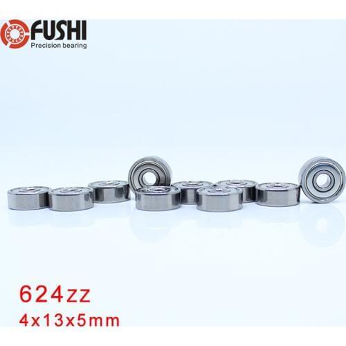 624ZZ ABEC-5 (100PCS) 4x13x5MM Wire Cutting Machine Miniature Ball Bearings 624ZZ EMQ Z3V3