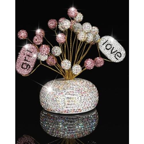 Shiny Car Ornaments Diamond Gypsophila I Love You Girl Confession Creative Car Interior Home Jewelry Decorations Accessories