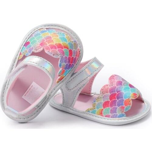 Fashion Newborn Toddler Infant Baby Girls Princess Shoes Summer Sandals PU Non-slip Soft Shoes Kids Shoes Cute First Walkers