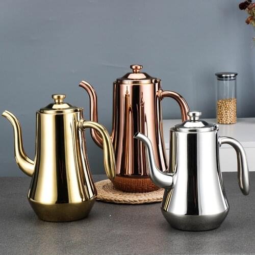 Kettle household bubble flower kettle with strainer Hotel small mouth Kettle kitchen oil pot stainless steel pot