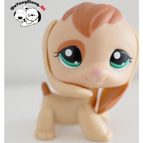 CWG097 Pet Shop Animal Light brown cute puppy doll action Figure