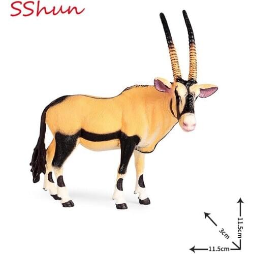 Children solid static simulation wild animals new South African sword antelope long-horned antelope wild animal world model