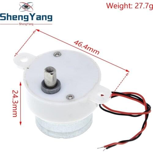 DC 12V Electric Brushless DC Motor High Torque Gear Motor Geared Box S30K Reduction Motor 14RPM 2 Wires for Electronic Toys Fan