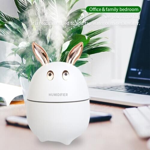 ELOOLE600Ml cute pet USB air humidifier portable Spray diffuser air cleaner aromatherapy moisturizing with night light bedroom