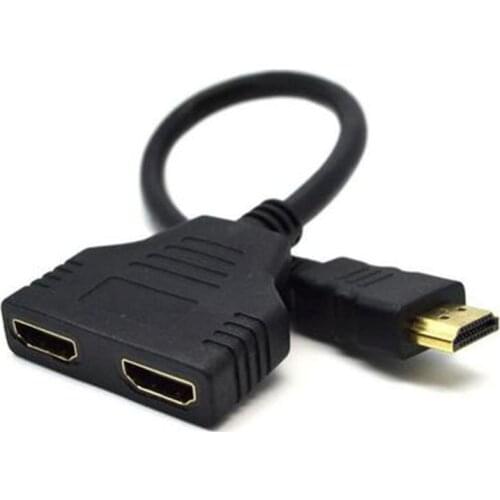 HDMI Splitter 1 in 2 out Cable HDMI Male to 2 Female Port Convert Split Cable