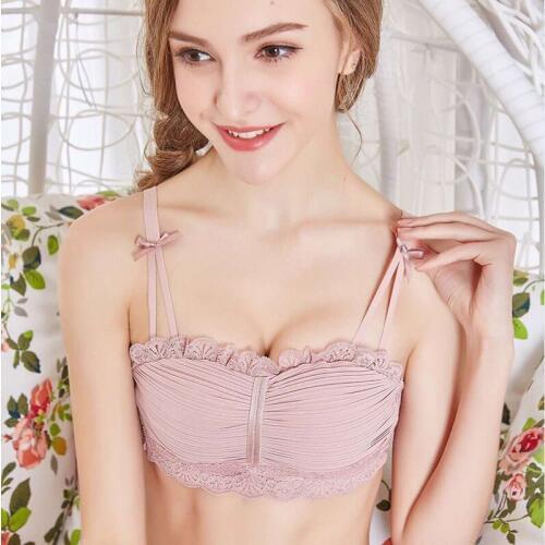 Female Intimates Girls Lace Bra Set Half Cup Push Up Chiffon Bra Brief Comfortable Sexy Brassiere Women Underwear Lingerie Sets