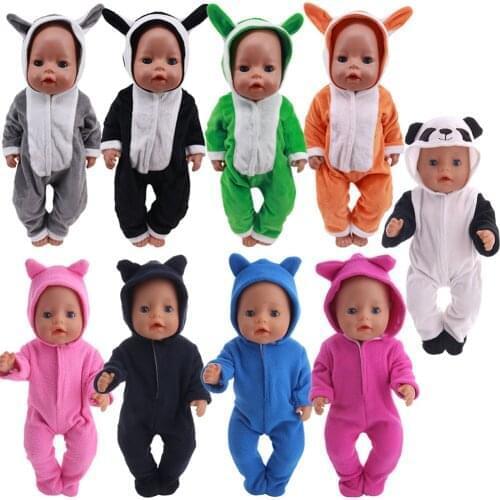 Doll Clothes Unicorn Conjoined With Hat Pajamas Fit 18 Inch American Of Girl`s&43Cm Baby New Born Doll Zaps Our Generation Toy