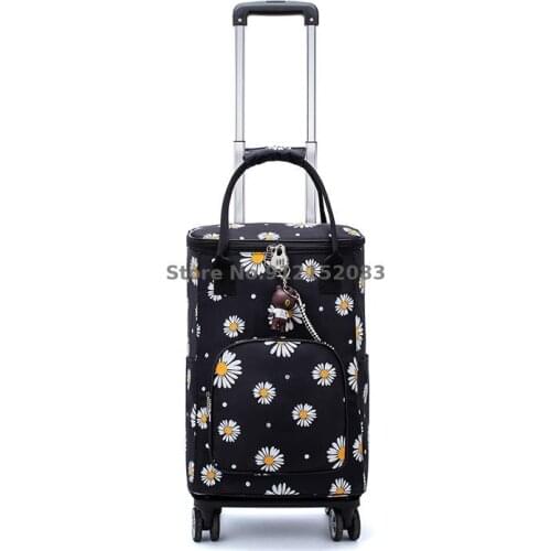 Lightweight Shopping Trolley, Small Trolley, Thermal Insulation, Shopping Trolley, Universal Wheel Shopping Bag, Folding Trolley