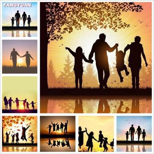 Diy Diamond Painting Family Diamond Embroidery Landscape Cross Stitch Kits Hand Pictures of Rhinestones Mosaic Decor for Home