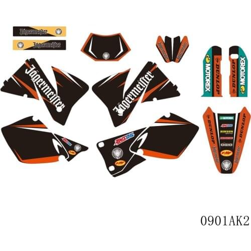 Full Graphics Decals Stickers Motorcycle Background For KTM EXC 125 150 200 250 300 350 400 450 525 EXC 1998-2003