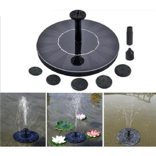 New Arrival 7V 200L/H Floating Solar Power Fountain Solar Water Pump Miniature Sprinkler Garden Panel Kit Garden Decorations