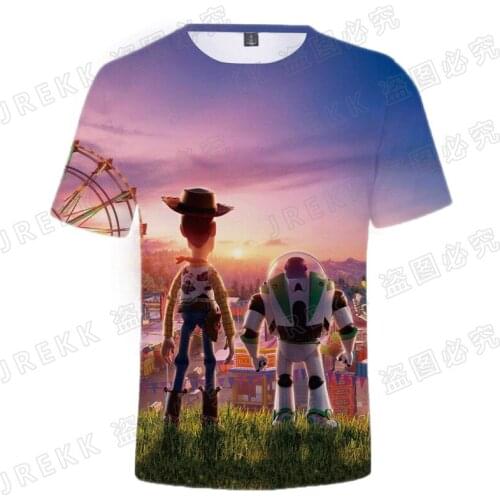 2021 New Summer Short Sleeve Toy Story 4 T Shirt Men Women Children 3D Print Fashion Streetwear Boy Girl Kids Cool Tops Tee