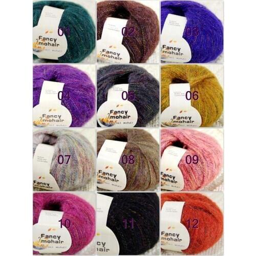NEW Luxurious Soft 8balls*50g Crocheting & Knitting MOHAIR wool hand Yarn Knitting 823-8F