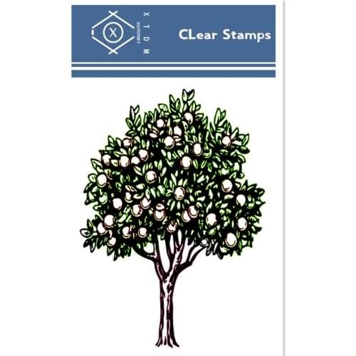PANFELOU 6.5*9cm Peach trees Transparent Silicone Rubber Clear Stamps cartoon for Scrapbooking/DIY Easter wedding album