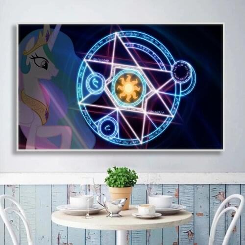 "My Little Pony" poster animation cartoon friendship magic canvas painting modern wall art prints for childrens room decoration