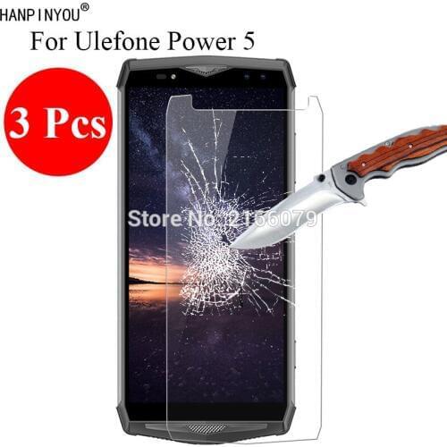 3 Pcs/Lot 9H 2.5D Hard Tough Tempered Glass Screen Protector For Ulefone Power 5 Power5 6.0" Phone Protective Film + Clean Tools