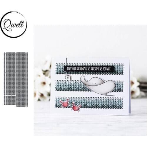 QWELL Round Hole Strip Metal Cutting Dies DIY Scrapbooking Album Paper Cards Craft Embossing Dies 2020 Hot Sale