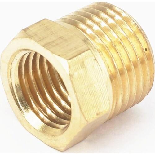 3/8" NPT Male x 1/4" NPT Female Reducing Bushing Brass Pipe Fitting Connector Adapter Air Gas Fuel Water