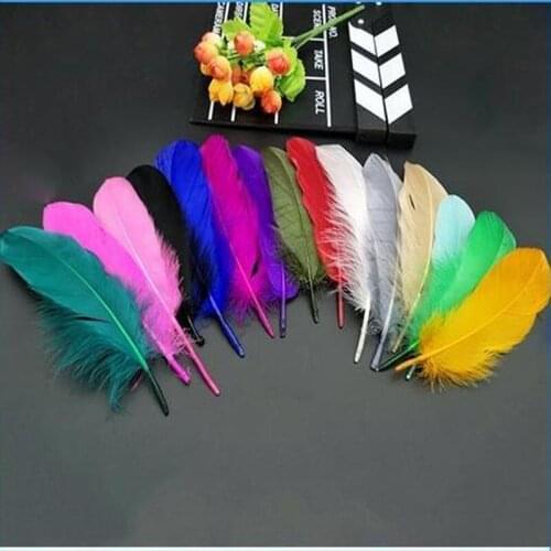 Apparel Sewing Craft Goose Feathers Plume DIY Wedding Party White Feather Color Jewelry Making Christmas Decoration 30pc/lot