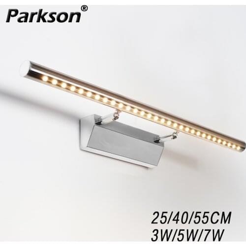 Modern Wall Lamp LED Mirror Light 85-265V 3W 5W 7W Bathroom Cabinet Light Mounted Industrial Aluminum boby Stainless Steel