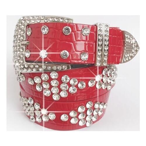 Rhinestone decoration pin buckle BRAND new ladies with body accessories PU womens belt fashion versatile