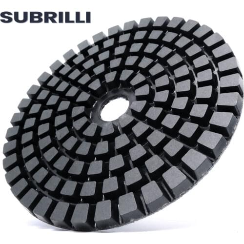 SUBRILLI 8" Inch Buff Professional Diamond Polishing Pad Buffing Wheel For Granite Marble Ceramic Grinding Disc Sand Disk
