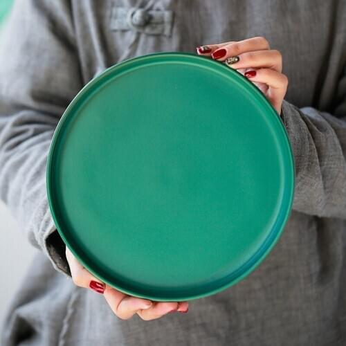 Japanese stoneware dry bubble tray ceramic kung fu tea tray pot bearing pot tray tea tray handmade retro ceramic tea tray