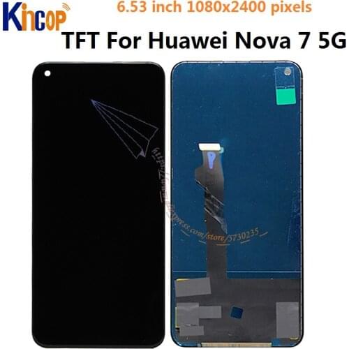 TFT LCD FOR Huawei nova 7 5G JEF-AN00, JEF-NX9 LCD Display TOUCH Screen Replacement Accessories Assembly For Huawei nova7 LCD